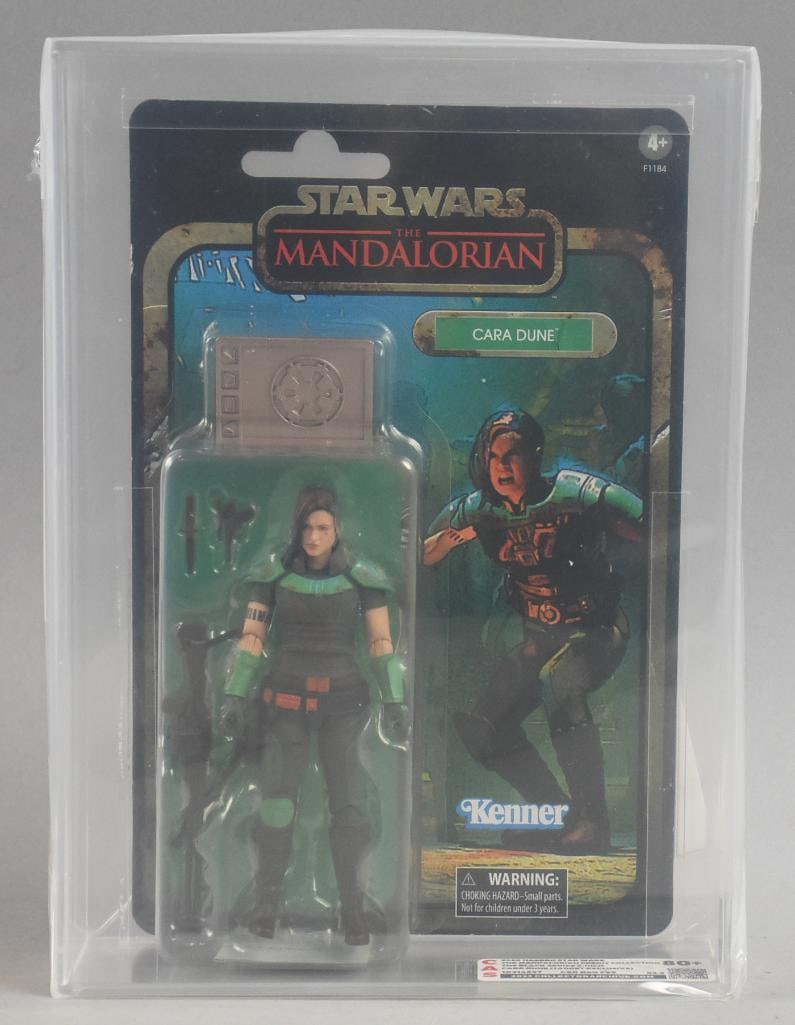 2020 Star Wars Cara Dune Mandalorian CAS Graded-80+: 2020 Hasbro Cara Dune Mandalorian CAS Graded-80+. From the home of a Star Wars super fan!