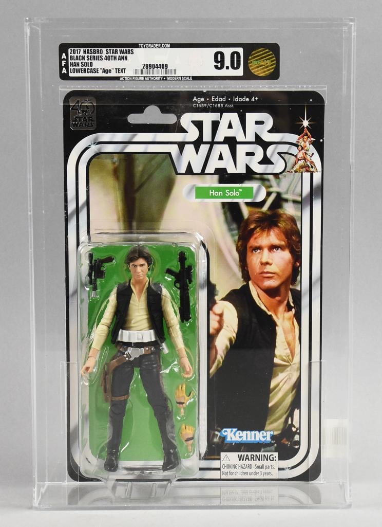 2017 Star Wars Han Solo AFA Graded Figure-9.0: 2017 Kenner Han Solo AFA Graded Figure-9.0. From the home of a Star Wars super fan!