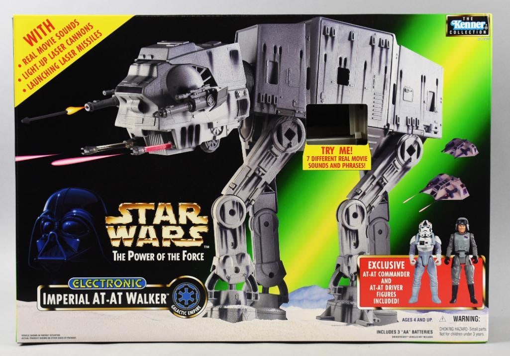 1997 Star Wars Electronic Imperial AT-AT Walker-MIB-NOS: 1997 Kenner Star Wars Electronic Imperial AT-AT Walker-MIB-NOS. Single owner collection from the largest toy collector on the West Coast. Kenner productions.