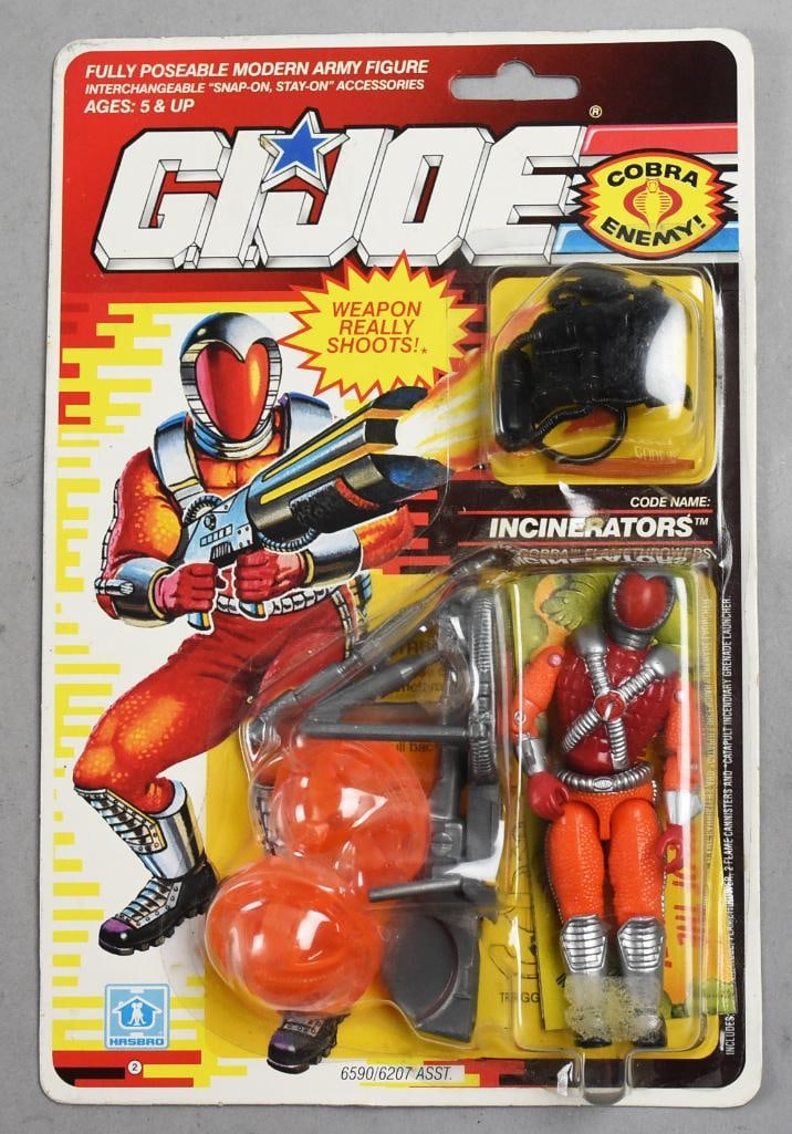 1990 Hasbro GI Joe Incinerators Army Figure 22 Back Mint-NOS: 1990 Hasbro GI Joe Incinerators Army Figure 22 Back Mint-NOS. Single owner collection from the largest toy collector on the West Coast.