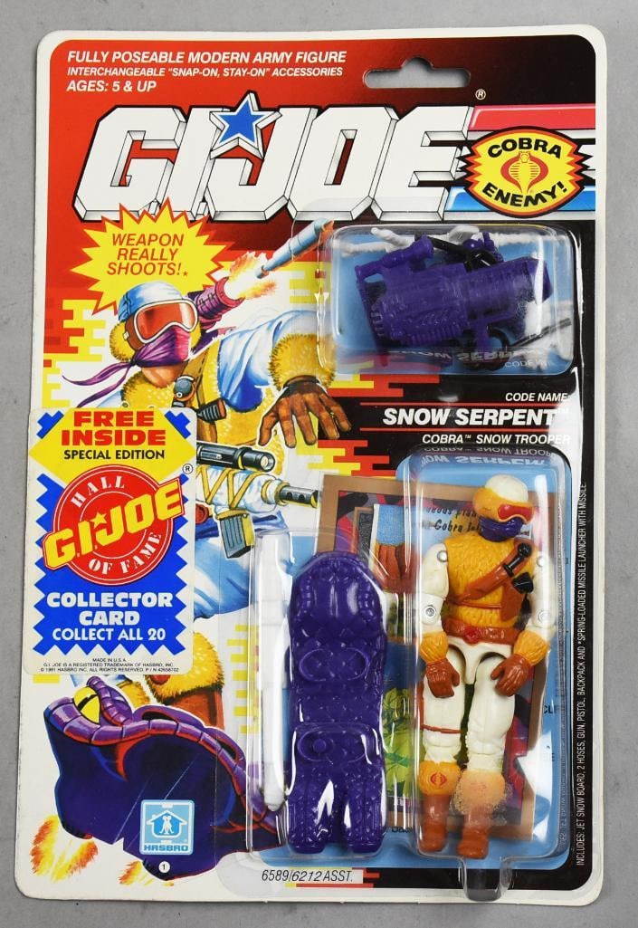 1991 Hasbro GI Joe Snow Serpent Action Fig 22 Back-MOC-NOS: 1991 Hasbro GI Joe Snow Serpent Action Fig 22 Back-MOC-NOS. Single owner collection from the largest toy collector on the West Coast.