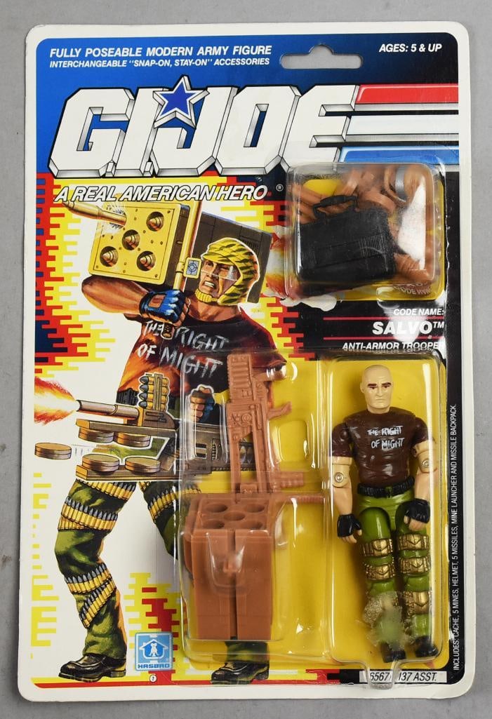 1989 Hasbro GI Joe Salvo Action Figure 34 Back-MOC-NOS: 1989 Hasbro GI Joe Salvo Action Figure 34 Back-MOC-NOS. Single owner collection from the largest toy collector on the West Coast.
