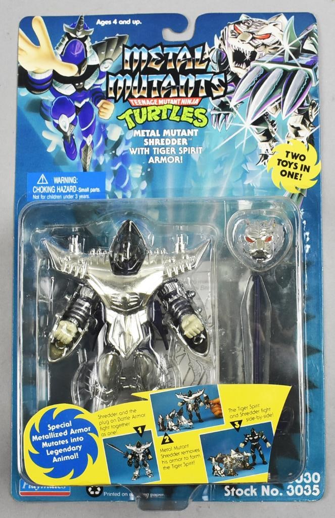 1995 Playmates TMNT Metal Mutant Shredder-MOC-NOS: 1995 Playmates TMNT Teenage Age Mutant Ninja Turtle Metal Mutant Shredder-MOC-NOS. Single owner collection from the largest toy collector on the West Coast.