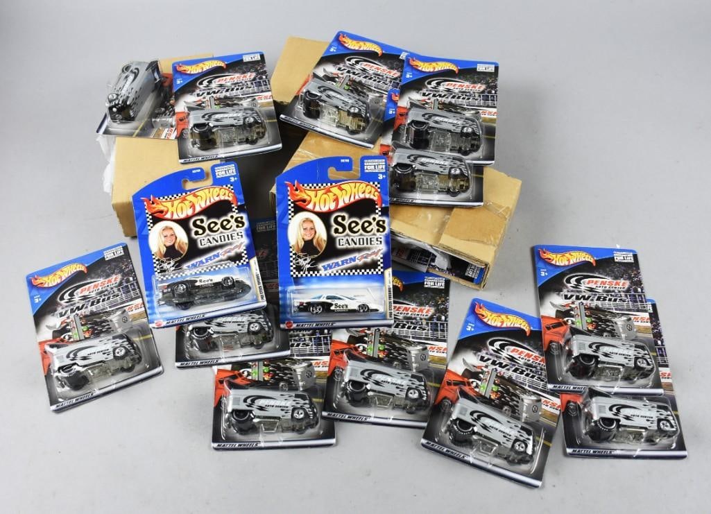 (26) Mattel Hot Wheels Penske VW Bus/Sees Candy-MOC-NOS: Lot is 26 approx Mattel Penske VW bus and Sees Candy. Single owner collection from the largest toy collector on the West Coast.