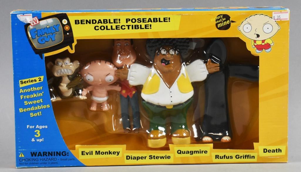 2005 Family Guy Series 2 Bendables Action Figures-MIB: 2005 Family Guy Series 2 Bendables Action Figures-MIB. Single owner collection from the largest toy collector on the West Coast.