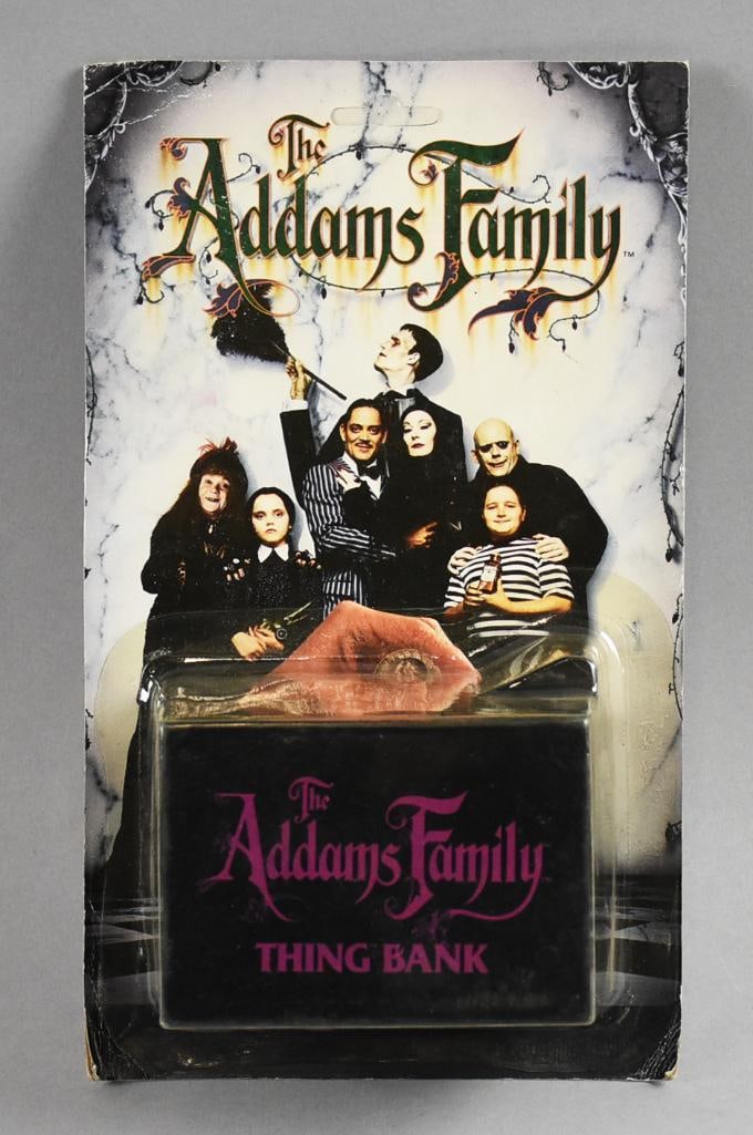 1991 Express Yourself Addams Family Thing Bank-MIP-NOS: 1991 Express Yourself Addams Family Thing Bank-MIP-NOS. Single owner collection from the largest toy collector on the West Coast.