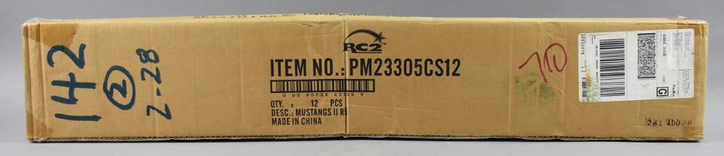 Factory Sealed Ship Box RC2 (Ertl) Mustang II R5 Cars NOS: Factory Sealed Shipping Box of 12 RC2 (Ertl) Mustang II R5 Die Cast Cars NOS. Single owner collection from the largest toy collector on the West Coast.
