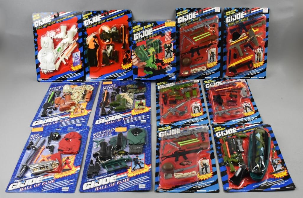 (13) 1993 GI Joe Weapon Sets - Carded - NOS: Lot is 13 1993 GI Joe Weapon Sets - Carded - NOS. Includes a pair of High Caliber and one of each: Arctic Assault, Ocean Enforcer, Under Water Attack, Mountain Assault, Desert Camo, Jungle Patrol, Urb