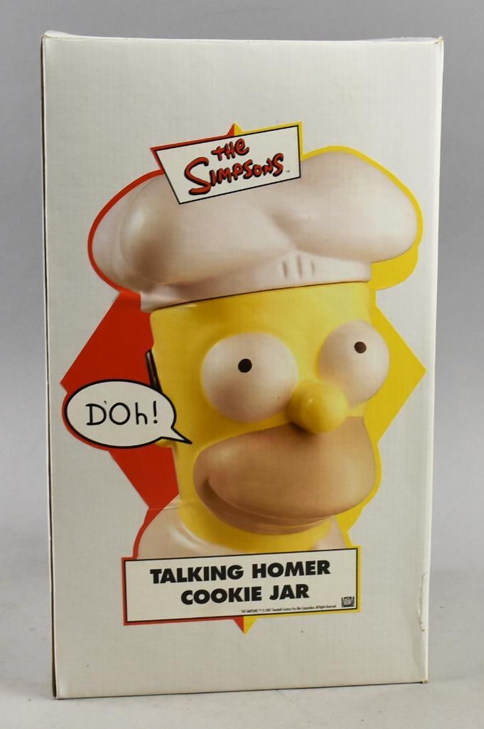 2001 20th Century Fox Homer Simpson Talking Cookie Jar-NOS: 2001 20th Century Fox Homer Simpson Talking Cookie Jar-NOS. Single owner collection from the largest toy collector on the West Coast.