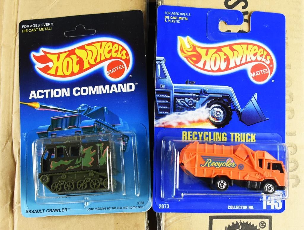 (135) 1988, 1990-91 Mattel Hot Wheels Blue Card-MOC-NOS: Lot is 135 1988, 1990-91 Mattel Hot Wheels Blue Card-MOC-NOS. Single owner collection from the largest toy collector on the West Coast.