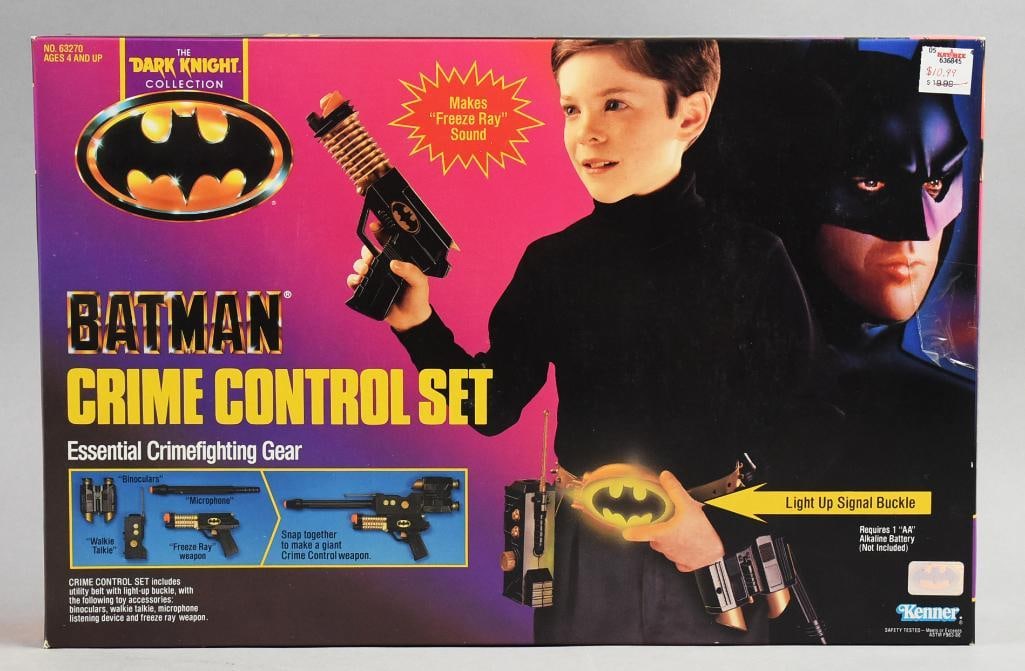 1990 Kenner Batman Crime Control Set-MIB-NOS: 1990 Kenner Batman Crime Control Set-MIB-NOS. Single owner collection from the largest toy collector on the West Coast.