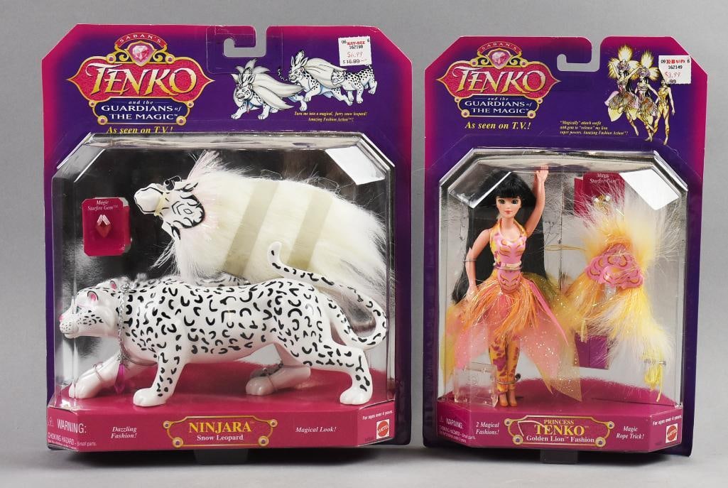 (2) 1995 Mattel Princess Tenko & Ninjara Dolls-MOC-NOS: Lot is a pair of 1995 Mattel Princess Tenko & Ninjara Dolls-MOC-NOS. Single owner collection from the largest toy collector on the West Coast.