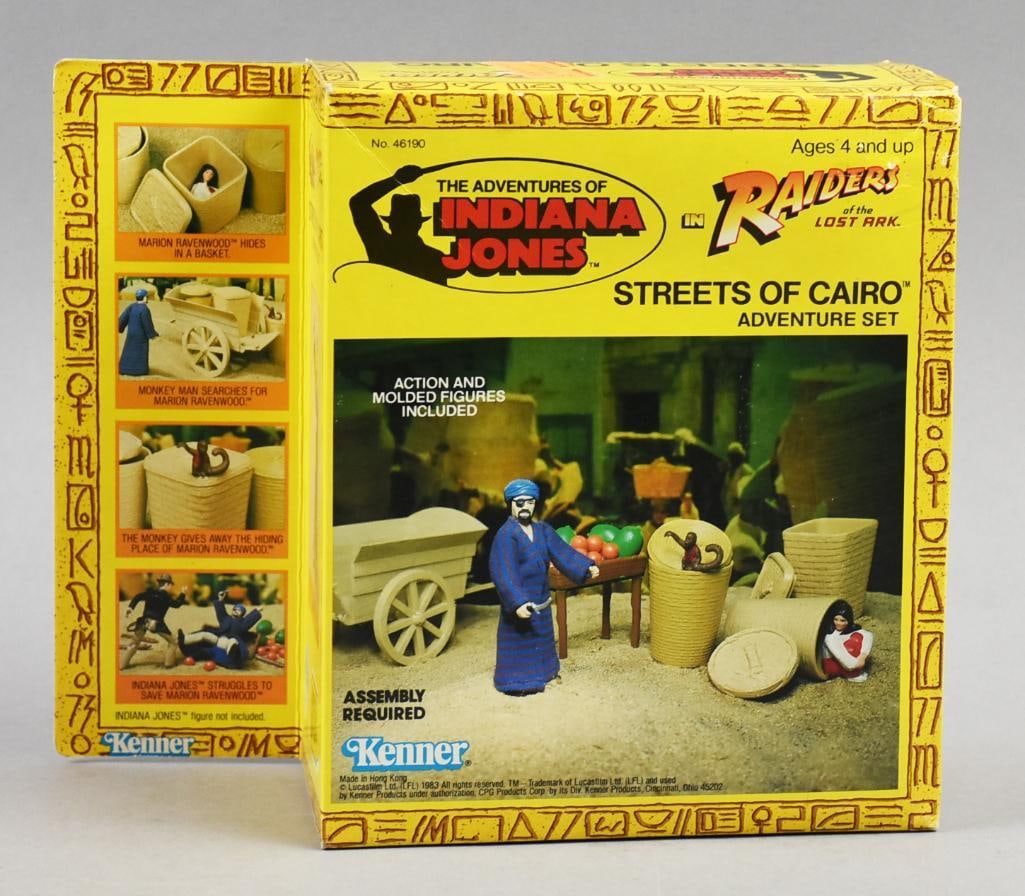 1983 Kenner Indiana Jones Raiders Streets of Cairo Set-MIB: 1983 Kenner Indiana Jones Raiders Streets of Cairo Set, by Kenner. Single owner collection from the largest toy collector on the West Coast.