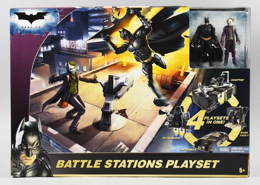 Dark Knight-Battle Stations Mattel Batman Playset-MIB-NOS: Mattel Batman Dark Knight-Battle Stations Playset-MIB-NOS. Single owner collection from the largest toy collector on the West Coast.