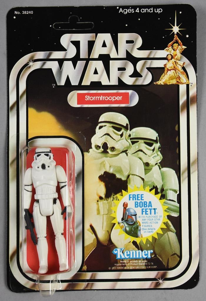 1978 Kenner Star Wars Stormtrooper 20 Back-Unpunched-NOS: 1978 Kenner Star Wars Stormtrooper 20 Back-Unpunched-NOS. Single owner collection from the largest toy collector on the West Coast. Please Check for many more vintage Star Wars items through out the a