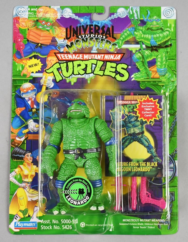 1994 Playmates TMNT Creature/Black Lagoon Leonardo-MIB-NOS: 1994 Playmates Teenage Mutant Ninja Turtles Creature from the Black Lagoon Leonardo-MIB-NOS/ Single owner collection from the largest toy collector on the West Coast. Great piece.