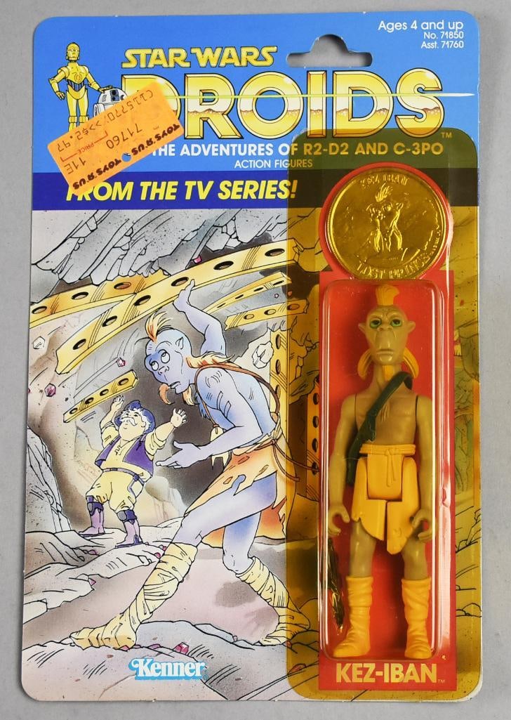 1985 Kenner Kez-Iban w/ Token Droids TV Series-MOC-NOS: 1985 Kenner Kez-Iban w/ Token Droids TV Series-MOC-NOS. Single owner collection from the largest toy collector on the West Coast. Check out all the other lots for more vintage Star Wars.