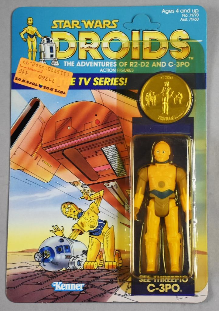 1985 Kenner C-3PO w/ Token Droids-Unpunched-MOC-NOS: 1985 Kenner C-3PO w/ Token Droids-Unpunched-MOC-NOS. Single owner collection from the largest toy collector on the West Coast.