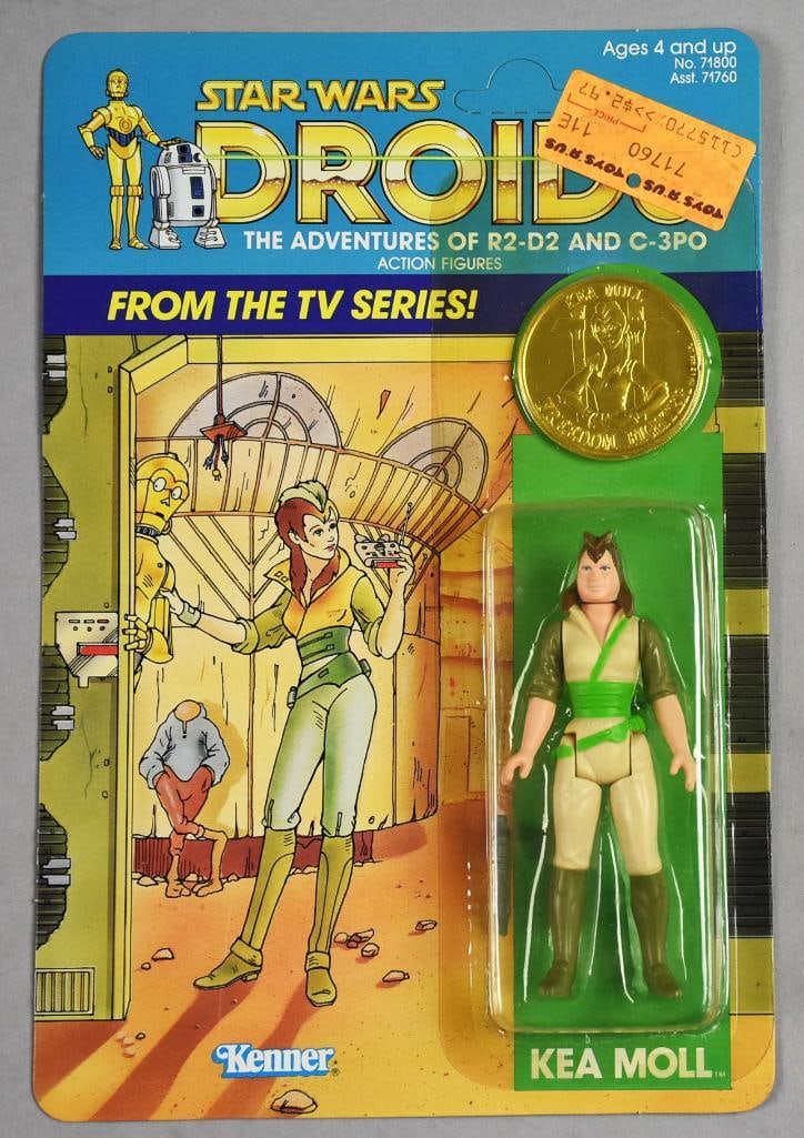 1985 Kenner Kea Moll w/ Token Droids TV Series-Unpunched-NOS: 1985 Kenner Kea Moll w/ Token Droids TV Series-Unpunched-NOS. Single owner collection from the largest toy collector on the West Coast.