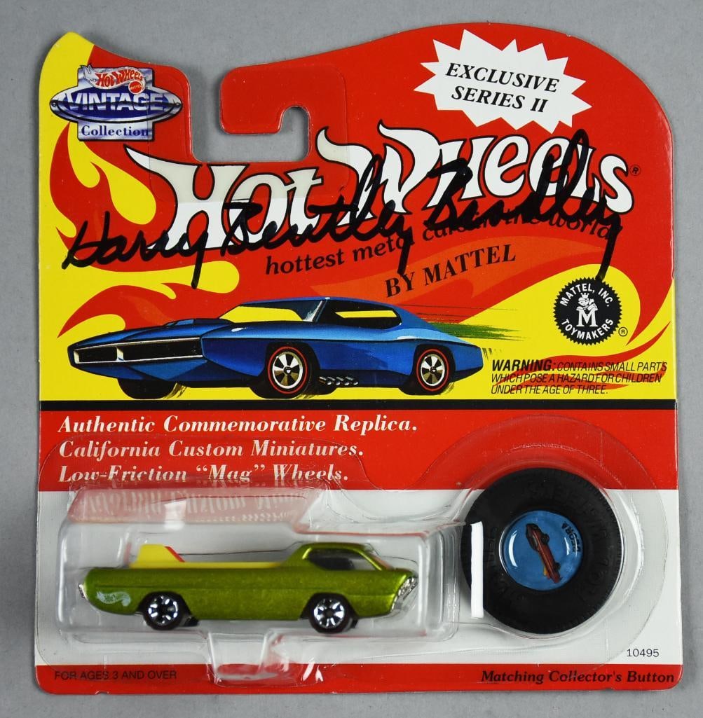 Harry Bentley Bradley Signed1993 Mattel Hot Wheels Deora -MOC: 1993 Mattel Hot Wheels Deora Harry Bentley Bradley Signed-MOC. Bradley (1939-2023) was a car designer who worked closely with Mattel and the Alexander Brothers. He moved to Detroit in 1962 to work for