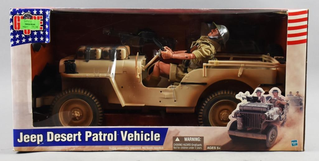 2002 Hasbro GI Joe Jeep Desert Patrol Vehicle-MIB-NOS: 2002 Hasbro GI Joe Jeep Desert Patrol Vehicle-MIB-NOS. Factory sealed. Single owner collection from the largest toy collector on the West Coast.