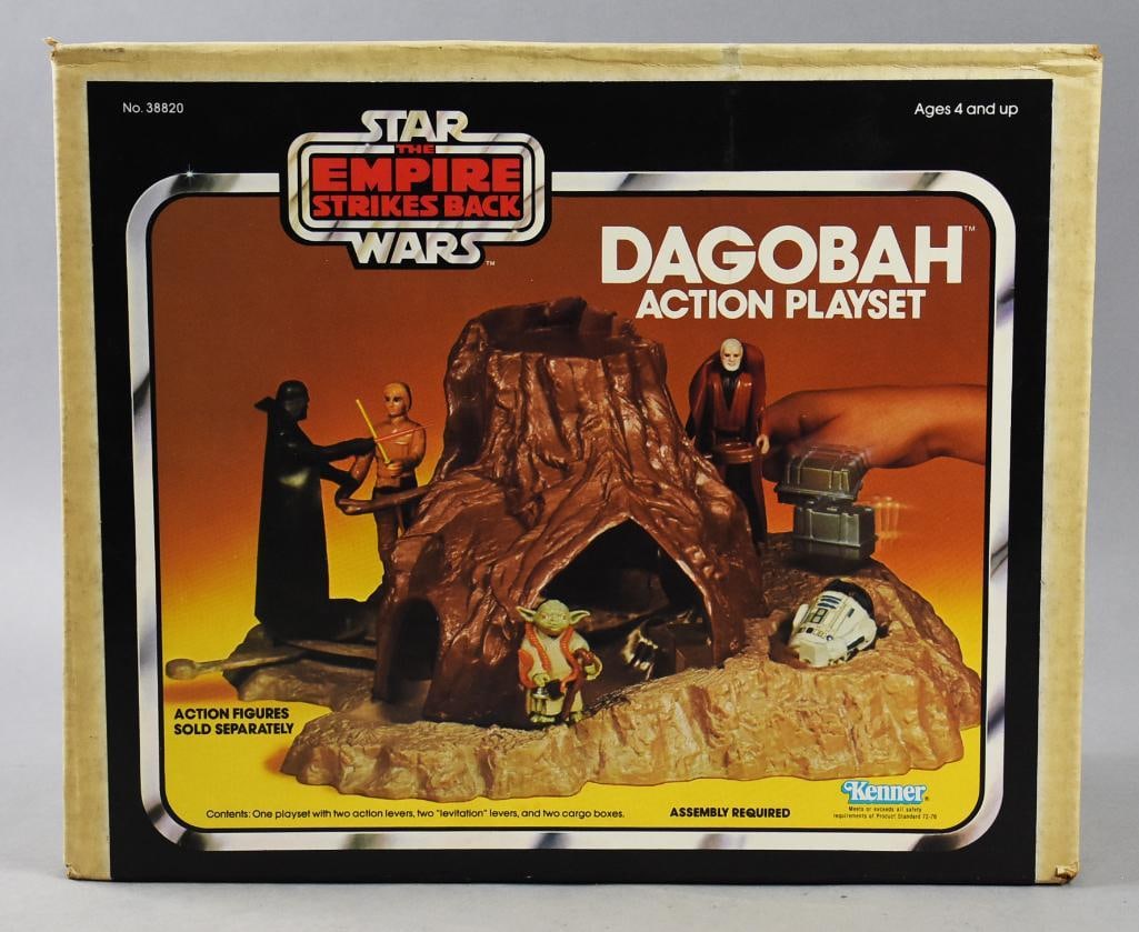 1980 Kenner Star Wars ESB Dagobah Action Playset-MIB-NOS: 1980 Kenner Star Wars ESB Dagobah Action Playset-MIB-NOS. Factory sealed. Single owner collection from the largest toy collector on the West Coast. Contents were taken out of the box, just to photo gr