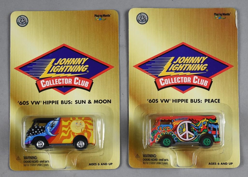 (2) 2001 Johnny Lighting Collector Club 1960s VW Bus-MOC-NOS: Lot is two 2001 Johnny Lighting Collector Club 1960s VW Bus-MOC-NOS. Single owner collection from the largest toy collector on the West Coast.