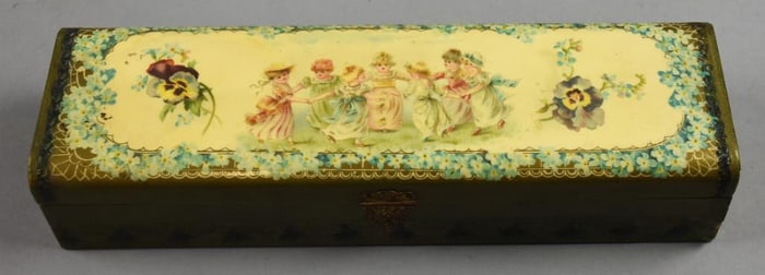 Victorian Celluloid Necktie or Glove Box