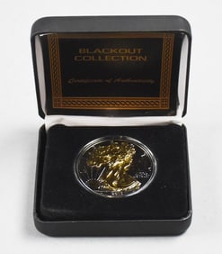 2015 1 oz 999 Silver Eagle-Black Ruthenium/24K Finish