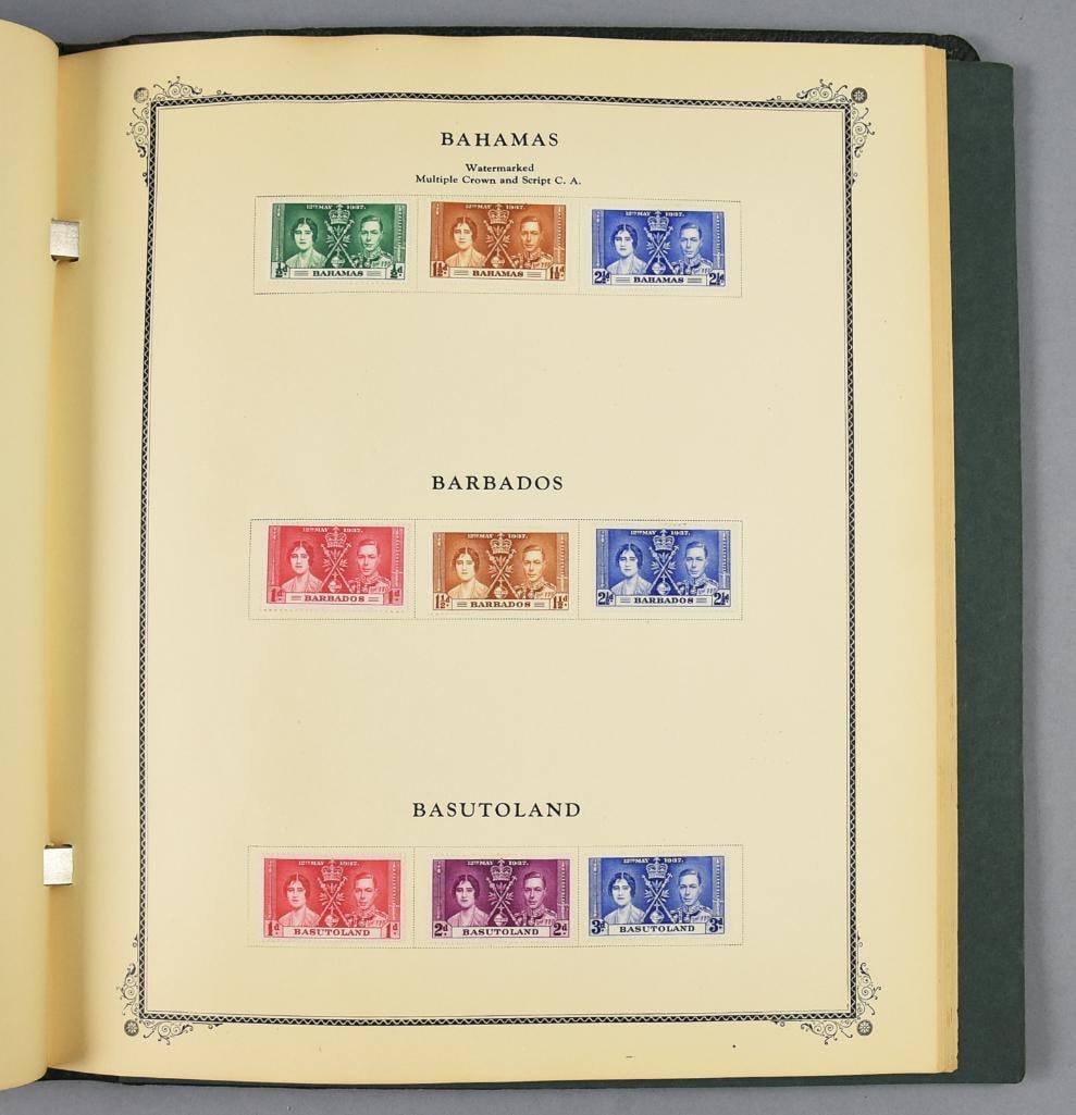 1936 & 1937 FULL Uncancelled King Edward Vlll Stamps: Book is 23 pages FULL of uncanceled King Edward Vlll Issued Accession & Coronation stamps and their colonies corresponding stamps. A TRUE COLLECTORS ITEM !! Some are double colored.Thanks to the relat