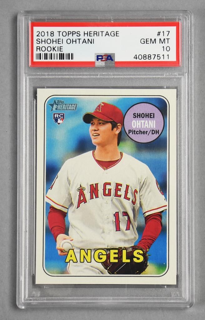 Shohei Ohtani Rookie, PSA GEM MT 10 2018 Topps Heritage (1 of 2)