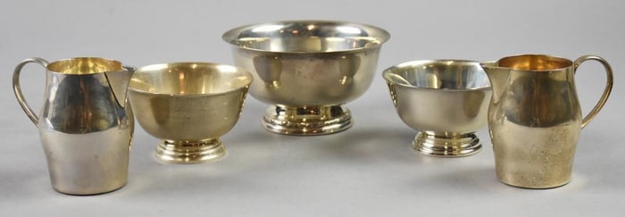Assorted International Sterling Bowls, Pitchers