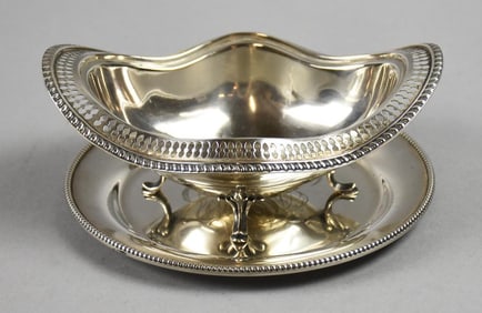 Vintage/Antique Reed & Barton/Mauser Sterling Gravy & Plate