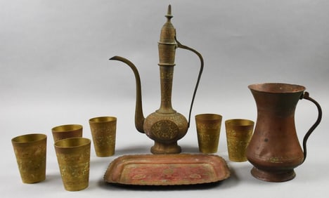 Vintage/Antique India Brass & Primitive Copper Grouping