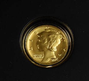 2016 US Mint Gold Mercury Dime Centennial Coin-MIB