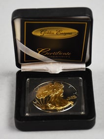 2015 1 oz 999 Silver Eagle-Black Ruthenium/24K Finish