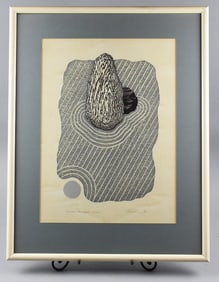 1983 "Garden Rock with Moon" Artist Signed