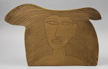 Dora De Larios (1933-2018) Art Pottery, Carved Stoneware