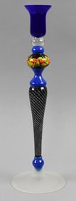 Contemporary Ioan Nemtoi Blown Glass Candlestick