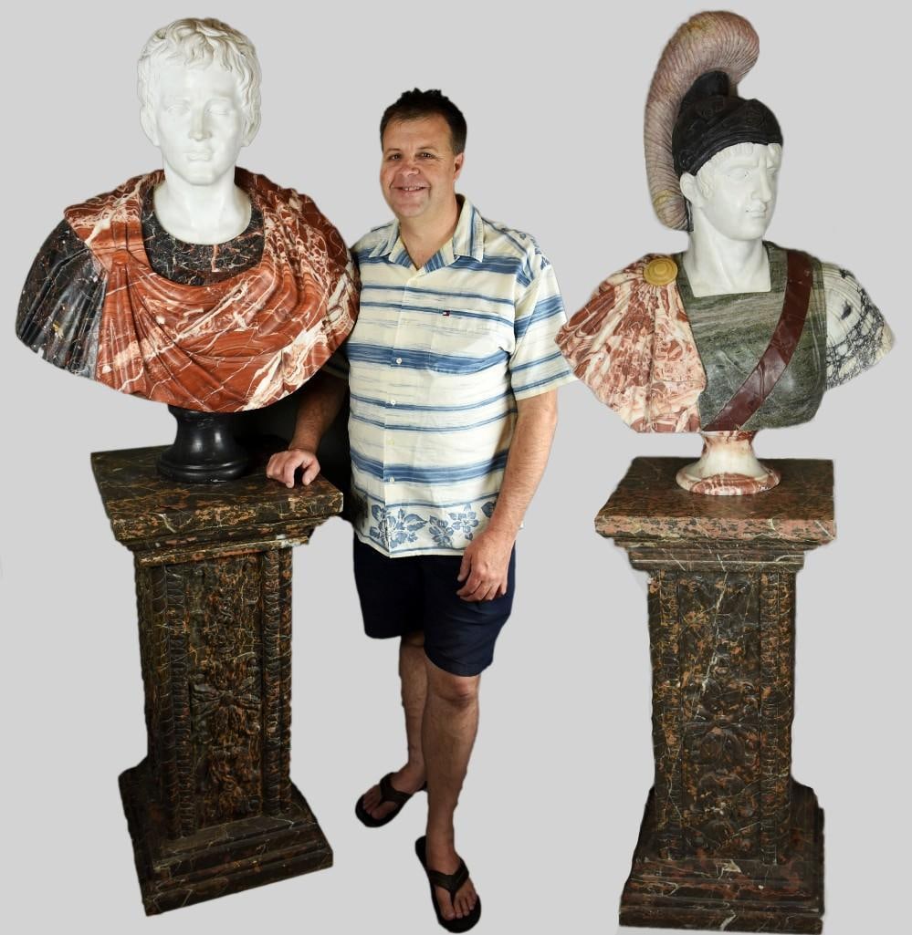 Amazing Over Life Sized Busts Emperors 2 Italian Marble (1 of 20)
