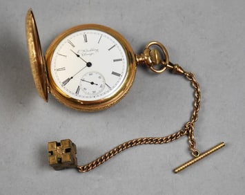 c1890 E. Kirchberg/Elgin Hunter Pocket Watch WORK
