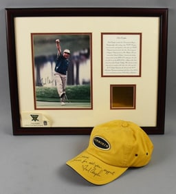 Fred Couples Signed Photo Framed with COA and Hat