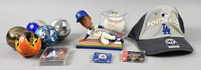 Misc Vintage Dodgers Baseball Assortment, Balls, Cap PLUS