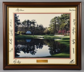 c1976 Augusta National Golf Tourney 16th Hole Photo-Signed