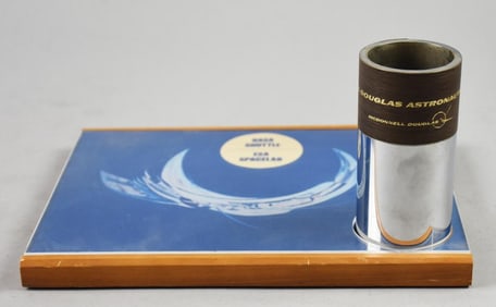 Vintage NASA Lap Desk Blotter and Pencil Cup