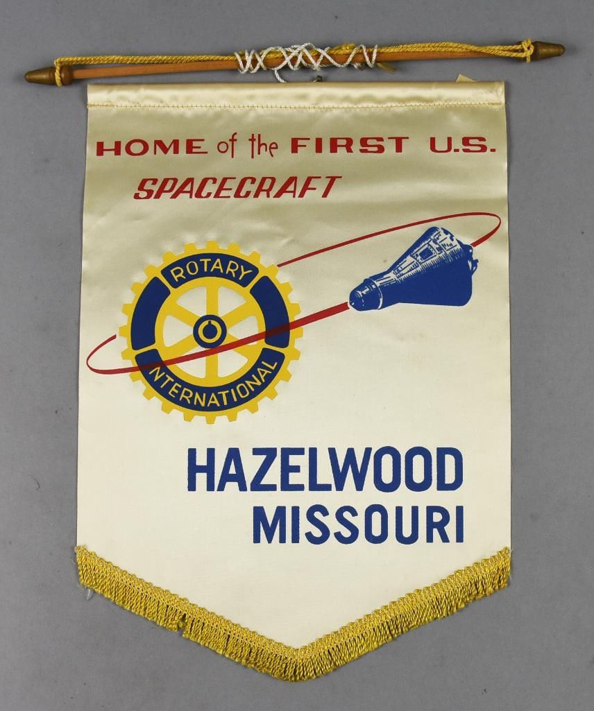 RARE! c1960 Project Mercury Satin Banner, Hazelwood, MO (1 of 4)
