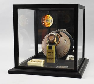 E.D. Mitchell & Eugene Cernan Signed Apollo 14 Diorama