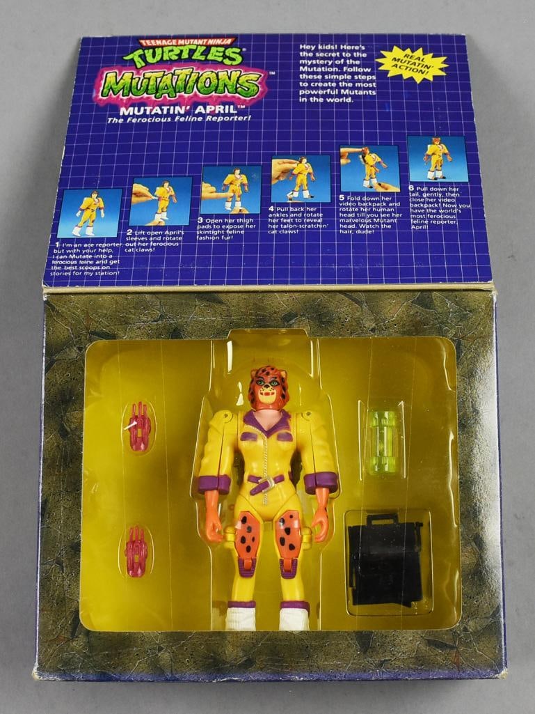 1993 Playmates TMNT Mutatin' April-MIB-NOS: Lot is a 1993 Playmates Teenage Mutant Ninja Turtles Mutatin' April-MIB-NOS. Single owner collection from the largest toy collector on the West Coast.