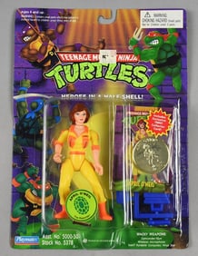 1994 Playmates TMNT April O'Neil w/ Coin-MOC-NOS