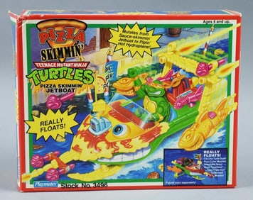 1994 Playmates TMNT Pizza Skimmin' Jet Boat-MIB-NOS